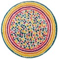 Covor Rainbow Spot Shaggy Multi, Flair Rugs, D100 cm, polipropilena, multicolor