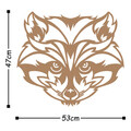 Decoratiune de perete, Raccoon, Metal, Dimensiune: 53 x 47 cm, Cupru