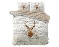 Lenjerie de pat dubla Christmas Deer, Dreamhouse, 3 piese, 200x220 cm, 100% bumbac, multicolora