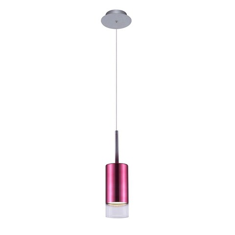 Lustra, Lightric, 414LRC1499, Corp din sticla, Fucsia