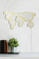 Decoratiune luminoasa LED, World Map, Benzi flexibile de neon, DC 12 V, Galben