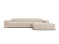 Coltar dreapta 4 locuri, Jennifer-140, Micadoni Home, 284x166x70 cm, tesatura chenille din poliester, bej