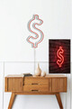 Decoratiune luminoasa LED, Dollar Sign, Benzi flexibile de neon, DC 12 V, Rosu