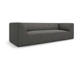 Canapea 3 locuri, Ruby, Micadoni Home, BL, 232x93x69 cm, velur, gri inchis