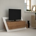 Comoda TV, Homitis, Kayt - Oak, White, 36.5x120x59 cm