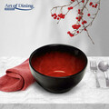 Set 6 boluri Vulcano, Art of Dining by Heinner, 11 cm, ceramica, rosu/negru