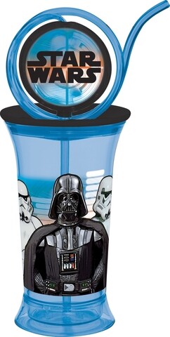 Recipient apa Star Wars, Disney, 300 ml, plastic, albastru