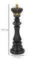 Statueta decorativa / Piesa de sah Rege, Black King, Mauro Ferretti, Ø13 x 40.5 cm, polirasina, negru/auriu