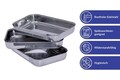 Set 3 tavi Maximex, Batter, 22x15.7x3.2 cm, inox, argintiu