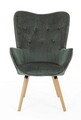 Scaun Juliet, Bizzotto, 68 x 76 x 105 cm, lemn de fag/catifea, verde inchis