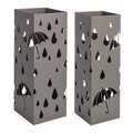 Set 2 suporturi pentru umbrele, Drizzle Z02, Bizzotto, 18x18x49 cm, otel, grej