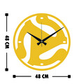 Ceas de perete, Metal Wall Clock 5, Metal, Dimensiune: 48 x 48 cm, Auriu