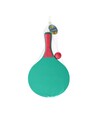 Set ping pong pentru plaja, 3 piese, lemn, rosu/verde