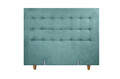 Pat matrimonial, Stockholm, Buttons E, 160x200 cm, saltea tip Pocket, topper memory, Mint