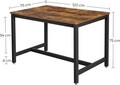 Masa dining Vasagle, Alinru, 120 x 75 x 75 cm, PAL/otel, maro rustic/negru