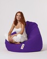 Fotoliu puf, Bean Bag, Ferndale Premium XXL, 115 x 130 cm, poliester impermeabil, mov