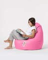 Fotoliu puf, Bean Bag, Ferndale Drop L, 80 x 80 cm, poliester impermeabil, roz