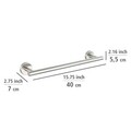 Suport pentru prosoape Bosio Matt, Wenko, 40x7x5.5 cm, inox, argintiu mat