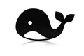 Decoratiune luminoasa LED, Baby Whale, MDF, 60 LED-uri, Rosu