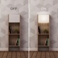 Mini biblioteca cu lampa incorporata, Homitis, Bling - Sonomo, White, 20x35.5x108.5 cm