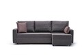 Coltar extensibil pe dreapta Ece, Balcab Home, 242x90x88 cm, lemn, maro