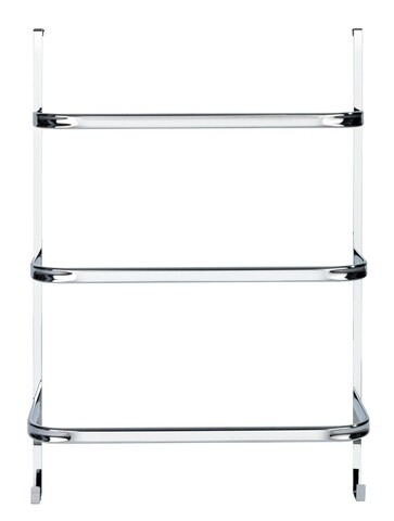 Suport suspendabil pentru prosoape, Wenko, Iripinia, 54.5 x 77.5 x 21.5 cm, inox, argintiu