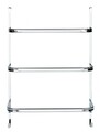 Suport suspendabil pentru prosoape, Wenko, Iripinia, 54.5 x 77.5 x 21.5 cm, inox, argintiu