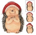 Decoratiune  Hedgehog w Mushroom Hat v1, Excellent Houseware, 8.5x7.7x12.8 cm, teracota, multicolor