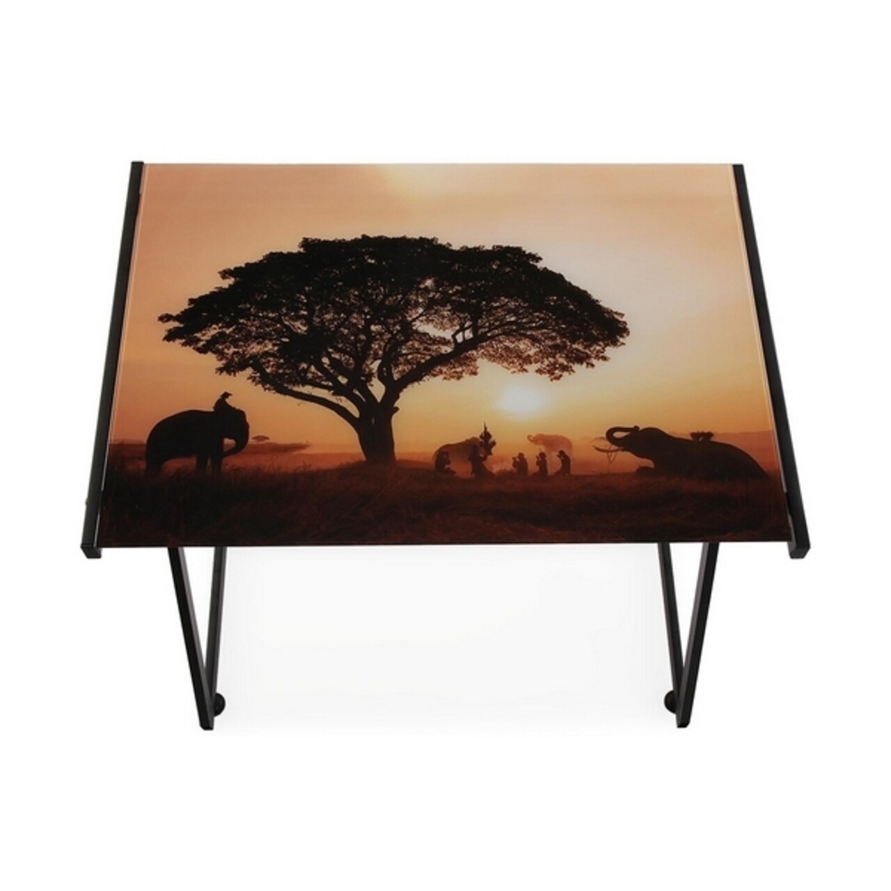 Birou Safari, Versa, 76 X 51 X 76 Cm, Metal/sticla Temperata