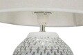 Lampa de masa Wave, Mauro Ferretti, 1x E27, 40W, 35x65 cm, polirasina/fier/textil, auriu/alb