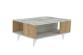 Masuta de cafea, Puqa Design, Seda, 90x39.5x60 cm, PAL, Alb / Safir