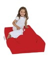 Set fotoliu si taburet pentru copii, Bean Bag, Ferndale, 65x50x40 cm, poliester impermeabil, rosu