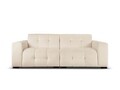 Canapea 4 locuri, Kendal, Micadoni Home, BL, 255x103x79 cm, catifea, bej deschis