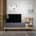 Comoda TV, Inarch, Dizayn, 180x82x37 cm, Antracit / Nuc