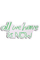 Decoratiune luminoasa LED, All We Have is Now, Benzi flexibile de neon, DC 12 V, Verde