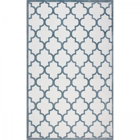 Covor rezistent CM 04 - Beige, Blue , 80x150 cm, bej/bleu