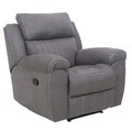 Fotoliu cu recliner manual, Morrison, L.105 l.90 H.104, stofa, gri