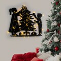 Decoratiune de luminoasa XMASBLACK-016, Tanelorn, 39x64 cm, metal, negru