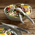 Set 2 ustensile pentru salata cu suport, Lou Laguiole, inox/lemn