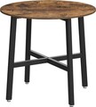 Masa dining Round Vasagle, Alinru, D80 x 75 cm, PAL/otel, maro rustic/negru