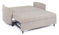 Canapea extensibila cu 2 locuri Clayton, Bizzotto, 166 x 88 x 84 cm, otel/poliester, bej