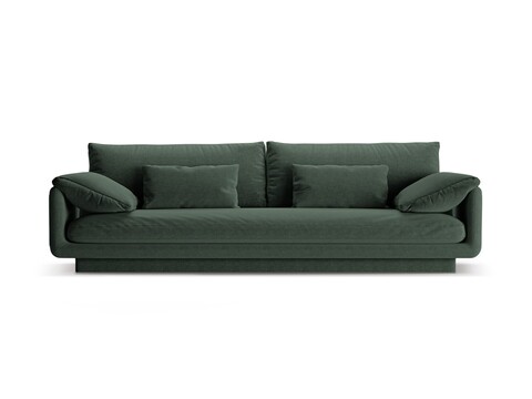 Canapea 4 locuri, Torino-211, Micadoni Home, 250x103x83 cm, tesatura structurata chenille, verde muschi