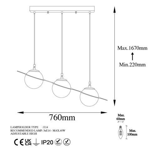 Lustra, Fulgor, 942FLG1646, Metal, Alb