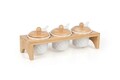 Set recipiente pentru condimente, Mbambu, 126MBM1135, Borcan de condimente: 100% CERAMICA, Nuc/Alb