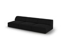 Canapea 3 locuri, Jodie, Micadoni Home, BL, 240x102x70 cm, catifea, negru