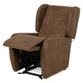 Fotoliu cu recliner electric, 2 motoare, Hercule, L.78 l.102 H.113, stofa, maro