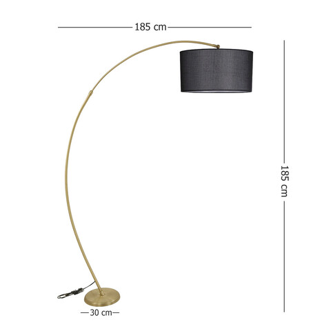 Lampadar, Luin, 534LUN4221, Metal, Negru