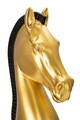 Statueta decorativa / Piesa de sah Cal, Gold Horse, Mauro Ferretti, Ø18.5 x 50 cm, polirasina, auriu/negru