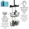 Etajera suspendabila Milo, Wenko, 25x14x55 cm, inox, negru