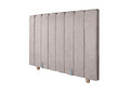 Pat matrimonial, Stockholm, Lines E, 160x200 cm, saltea tip Pocket, topper memory, Taupe